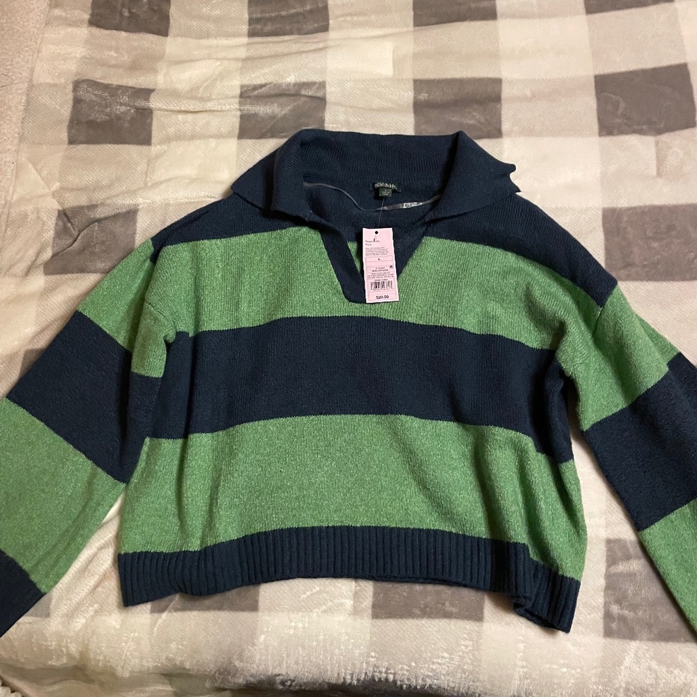 unworn Target Wild Fable striped collar sweater